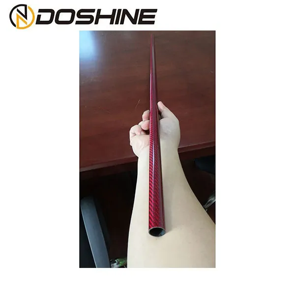 Galvanizat pânză fibra de carbon Tube Red